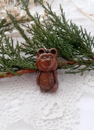 Олимпийский мишка сувенирный ссср брелок медь медный советский символ олимпиады 1980 года медведь винтаж ретро сувенир