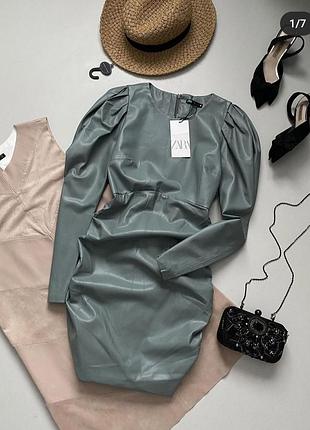 Платье кожаное zara