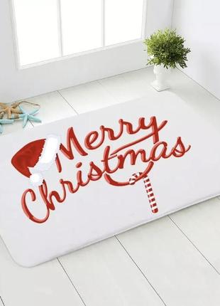 Новогодний декор, коврик под дверь merry christmas, коврик под елку, декор для нового года, размер 40*60см