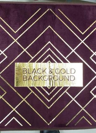 Килимок під двері "black & gold background" , килимок під ялинку, декор для нового року, розмір 50*80см