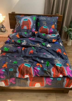 🌺🌺🌺 комплект детского белья бязь голд among us