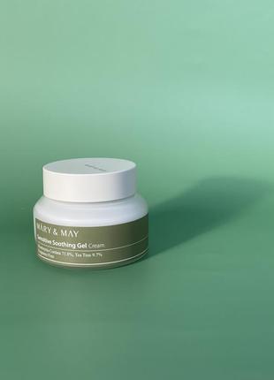 Заспокійливий гелевий крем mary&may sensitive soothing gel blemish cream, 70 г