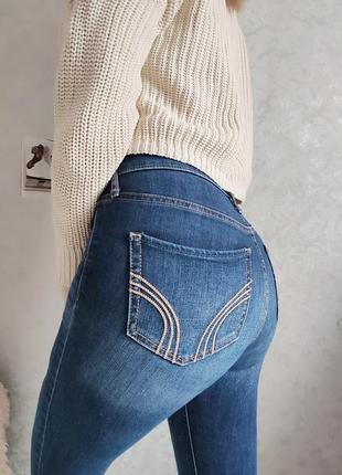 Базовые джинсы скинни на высокой посадке hollister8 фото