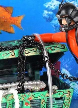 "водолаз" декор в акваріум2 фото