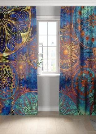 Фотоштора золотая абстракция