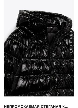 Новая женская утеплённая непромокаемая ветрозащитная куртка из новой коллекции зара, размер l4 фото