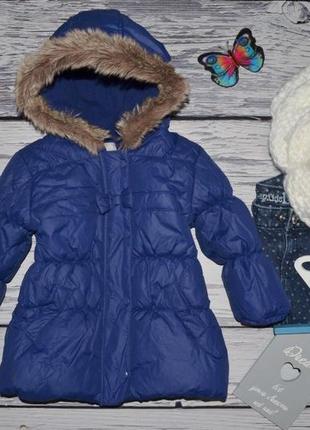 18 месяцев 80 см фирменная теплая курточка куртка деми пальто девочке стеганная с блесткой