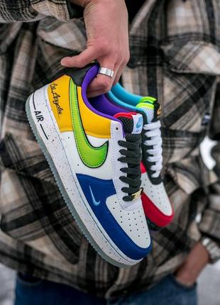💙❤️💛nike air force 1 low what the la💛❤️💙38рр - 45рр😎🌟🍁яркие кроссовки найк форс, кросівки найк