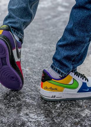 💙❤️💛nike air force 1 low what the la💛❤️💙38рр - 45рр😎🌟🍁яркие кроссовки найк форс, кросівки найк8 фото