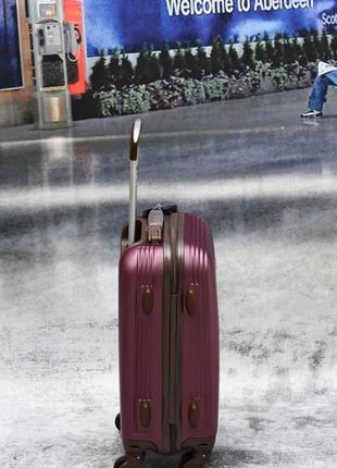 Супер дорожный чемодан fly 1101 бордовый5 фото