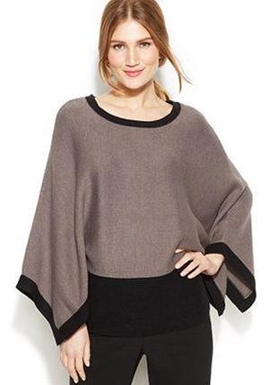 Свитер "летучая мышь" с резинкой на бедрах вырез "лодочка" m l