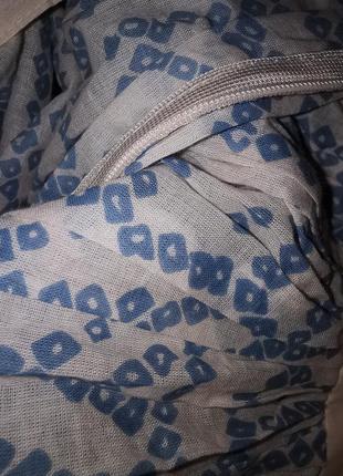 Тонюсенькое платье длинное макси french connection расклешенное коттон хлопок сарафан в принт узор летнее7 фото