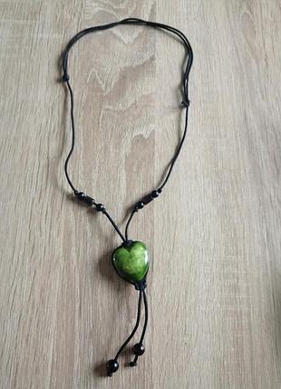 Кулон кулончик підвіска прикраса краватка серце сердечко подарунок