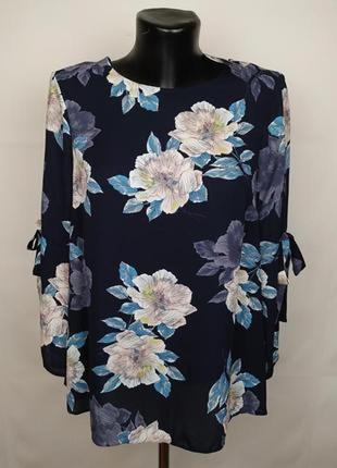 Блуза новая шикарная цветочная f&f uk 14/42/l