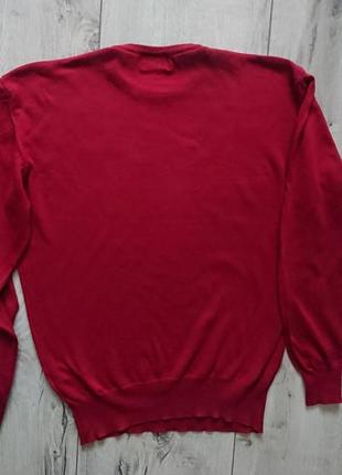 Хлопковый свитер красный аргайл3 фото