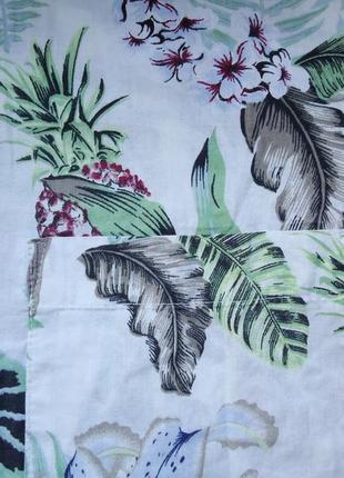 Рубашка  гавайская h&m regular fit cotton гавайка (l)6 фото