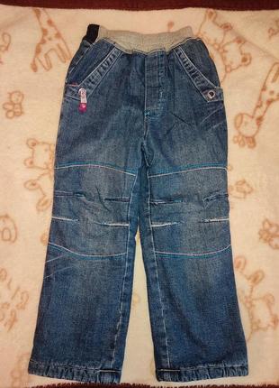 Детские зимние джинсы на флисе.