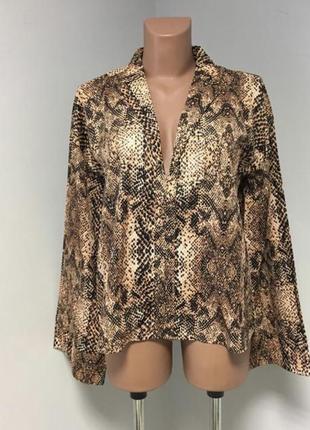 Классная блуза в анималистический принт boohoo!!!