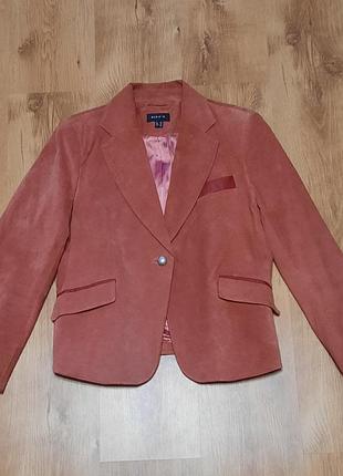 Шкіряний піджак dino'z натуральний замш/шкіра розмір 42/m-l