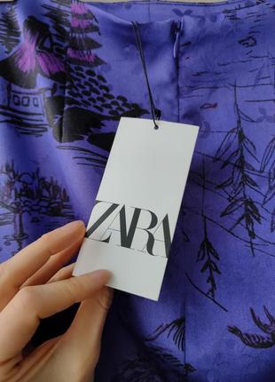 Юбка миди в китайском , японском стиле с выркзвми сбоку zara4 фото