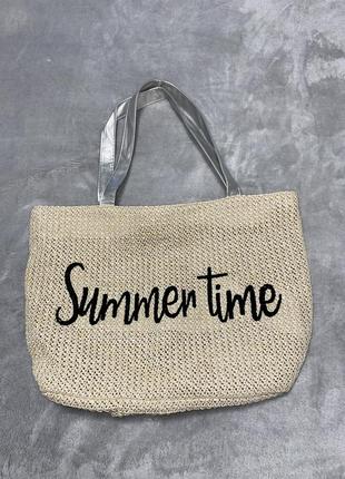 Сумка велика плетений шоппер річна