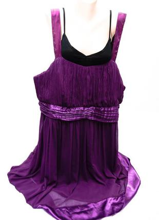 Шифоновый с атласом сарафан, размер 30