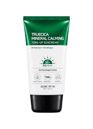 Сонцезахисний крем by some mi truecica mineral calming tone up suncream spf50+ pa++++