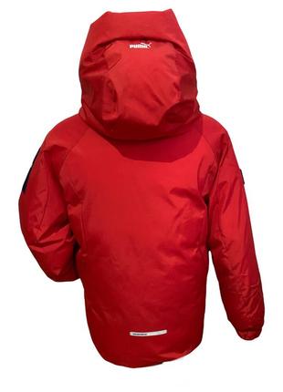 Крутая красная подростковая куртка пуховик пуффер puma2 фото