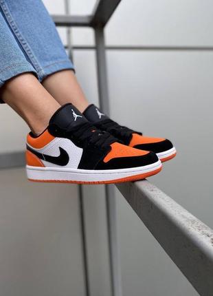Nike air jordan 1 low orange женские кроссовки найк аир джордан3 фото
