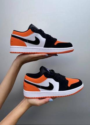 Nike air jordan 1 low orange женские кроссовки найк аир джордан6 фото