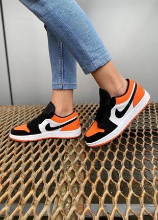 Nike air jordan 1 low orange женские кроссовки найк аир джордан8 фото