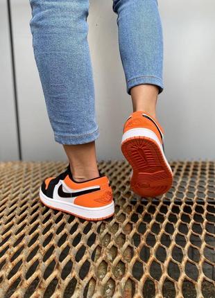 Nike air jordan 1 low orange женские кроссовки найк аир джордан2 фото