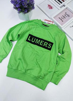 Кофта, батник, бомбер джемпер, свитшот lumers зелёный салатовый двунитка 71553701
