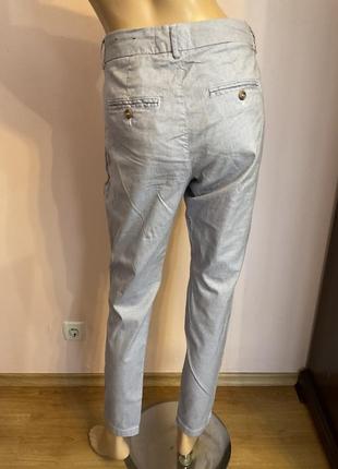 Легкие хлопковые  мужские штаны в мелкую полоску/ m/ brend h& m2 фото