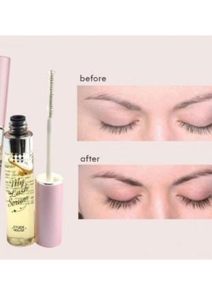 Лечебная сыворотка для ресниц etude house my lash serum3 фото