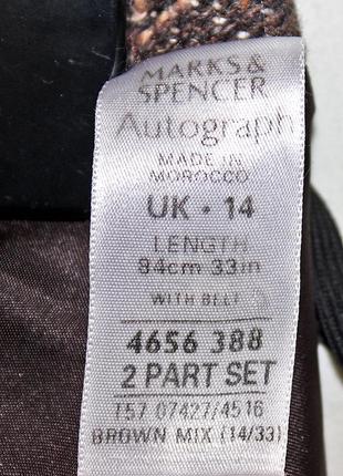 Теплая длинная юбка букле marks & spencer autograph в составе шерсть3 фото