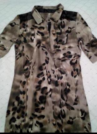 Сукня трикотажне в леопардовий принт.3 фото