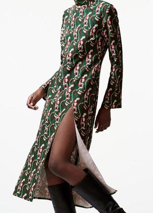 Красивое облегающее платье миди zara xs новая коллекция плаття міді сукня