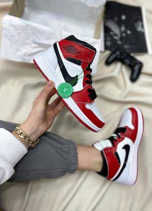 Кросівки nike air jordan retro high white/red