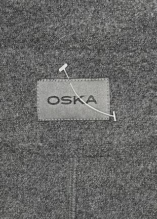 Шерстяной удлиненный пиджак -пальто с ассиметричным низом oska8 фото
