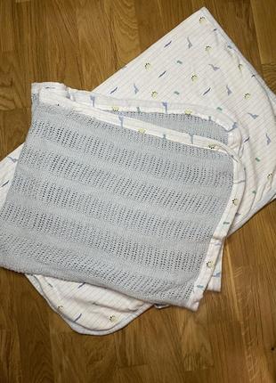Комплект одеял для младенца, два пледа, пеленка4 фото