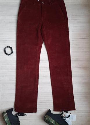 Вельветовые брюки в бордовом цвете livergy4 фото