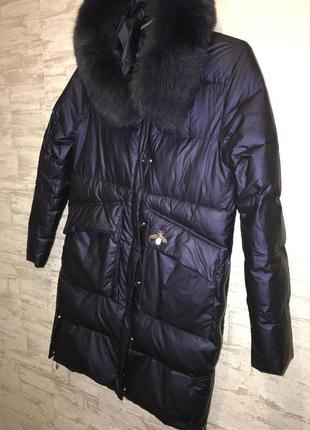 Пуховик куртка пальто зимняя  zlly zilanliya эко кожа3 фото