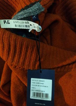 Очень красивый стильный свитер поло из стопроцентной шерсти терракотового цвета7 фото