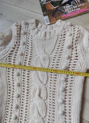 🤍 шикарний зимний свитр,шерсть, женская белая зимняя кофта, италия9 фото