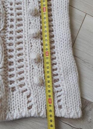 🤍 шикарний зимний свитр,шерсть, женская белая зимняя кофта, италия7 фото