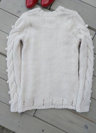 🤍 шикарний зимний свитр,шерсть, женская белая зимняя кофта, италия2 фото