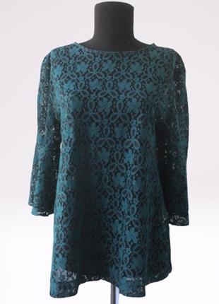 Красива гіпюрова блузка бренду peacocks, британія4 фото