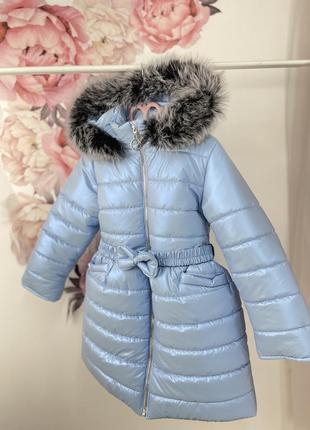 Зимове пальто з натуральним хутром до -30 морозу на флісі3 фото