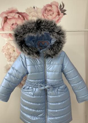 Зимове пальто з натуральним хутром до -30 морозу на флісі7 фото